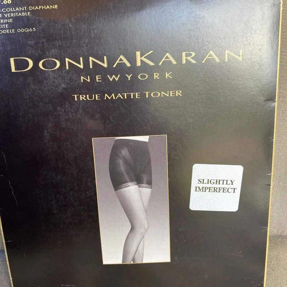 NOS Donna Karan True Matte Toner Pantyhose Midnight Navy Small‎ Style OOQ65